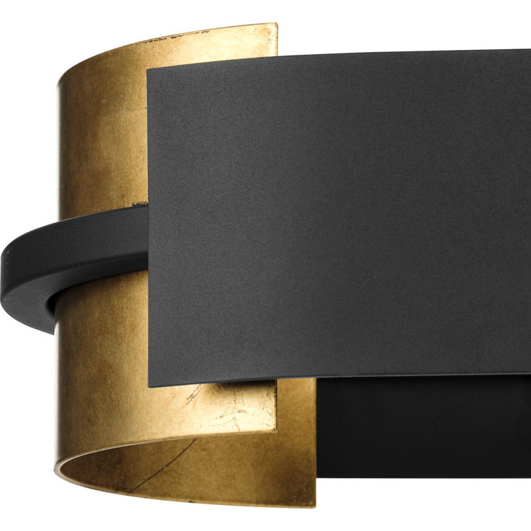 Lowery Black and Gold 4-Light Linear Chandelier