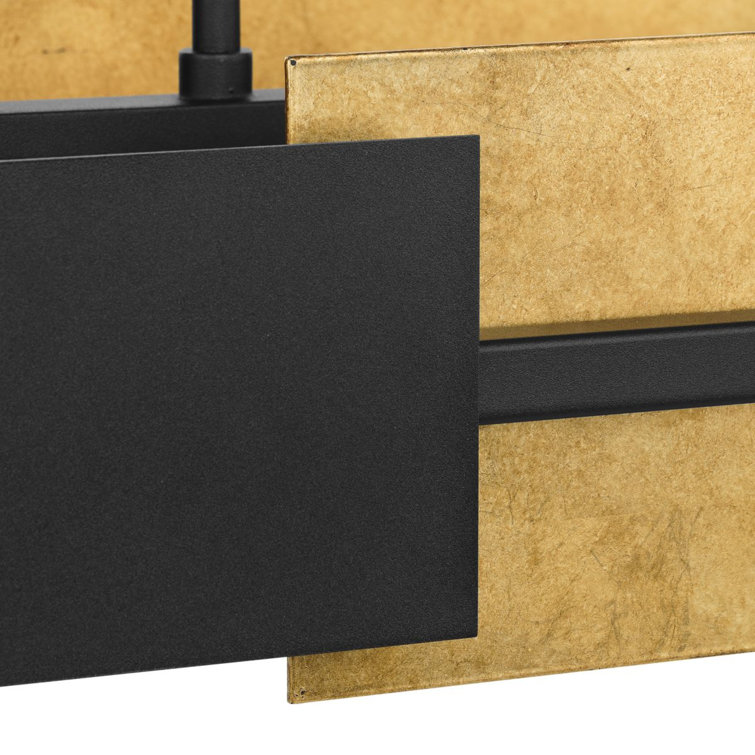 Lowery Black and Gold 4-Light Linear Chandelier