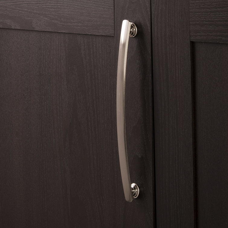 American Diner Satin Nickel Arch Cabinet Pulls with Mounting Hardware