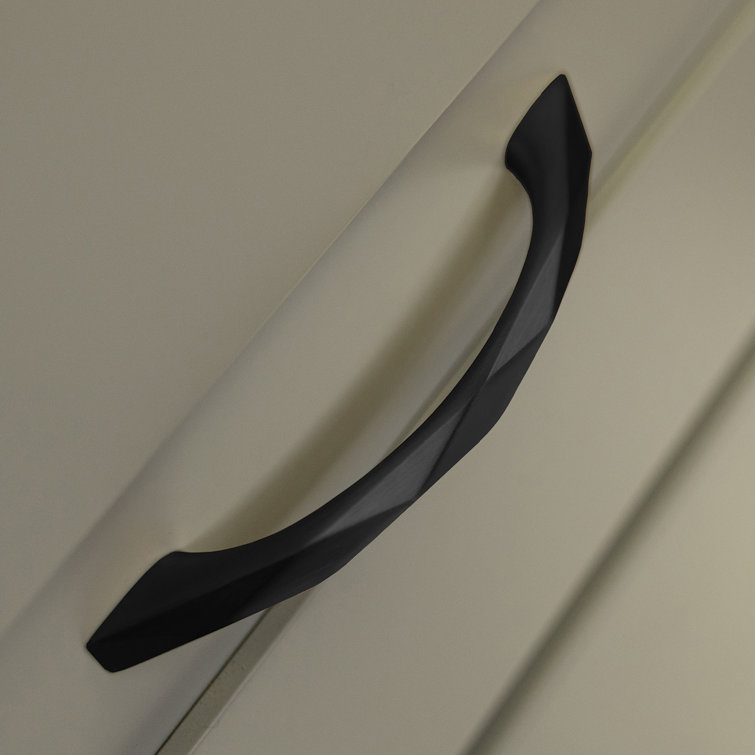 Matte Black Solid Core Kitchen Cabinet Handles, 5-1/16"