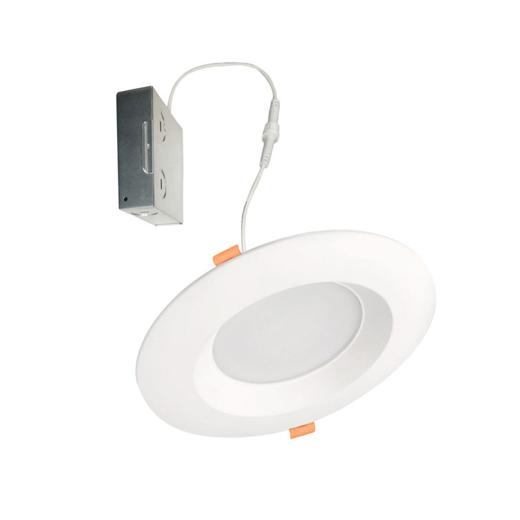 6-Inch White Aluminum Dimmable LED Recessed Lighting Kit