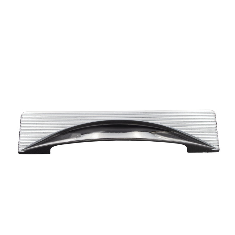 Polished Chrome Modern Cup Pull with Mounting Hardware