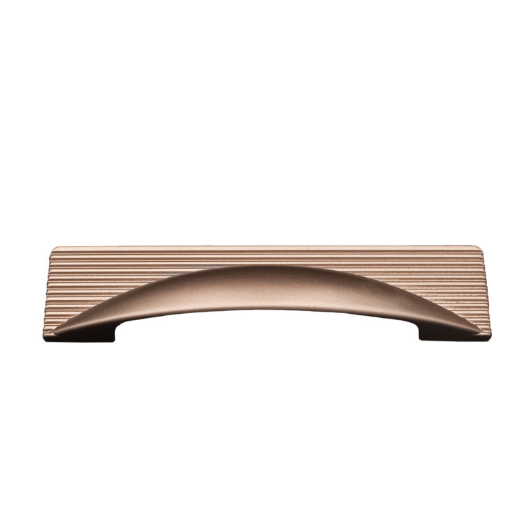 Copper Bronze Linear Cup Pull with Polished Chrome Finish