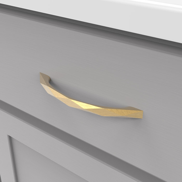 Karat Brushed Golden Brass 5-1/16" Modern Cabinet Pulls