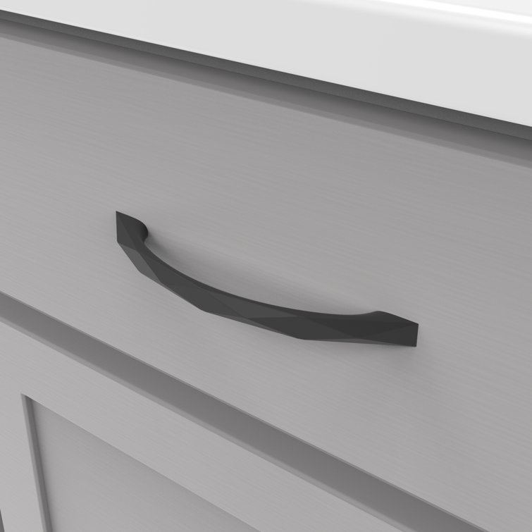 Matte Black Solid Core Kitchen Cabinet Handles, 5-1/16"