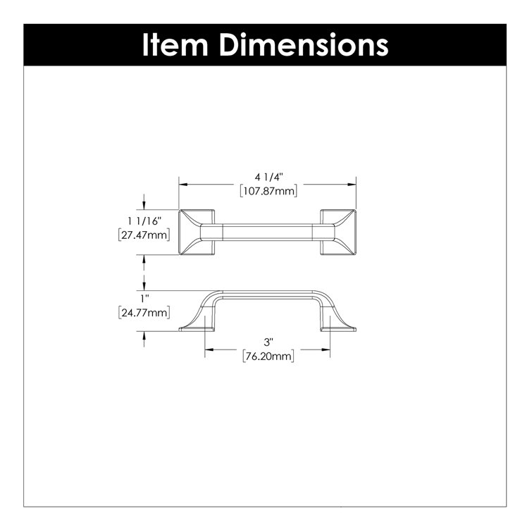 Forge Black Iron 3" Cabinet Pulls with Mounting Hardware