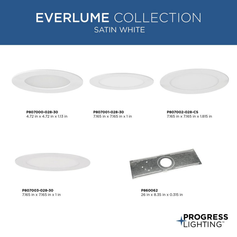 Satin White Aluminum LED Recessed Downlight, 7-Inch
