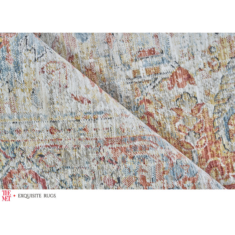 Antique Loom Cream and Rust Hand-knotted Wool Rug 12' x 15'