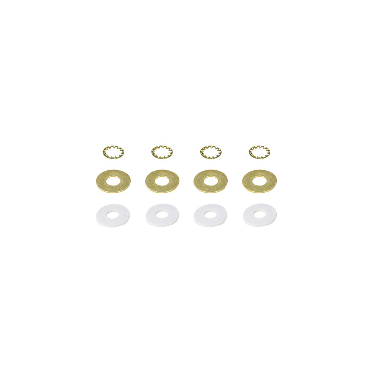 Brass and White Assorted Light Fixture Locknut and Washer Kit