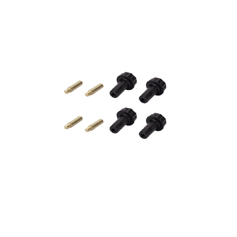 Black and Brass On/Off Replacement Turn Knobs with Extensions, 4-Pack