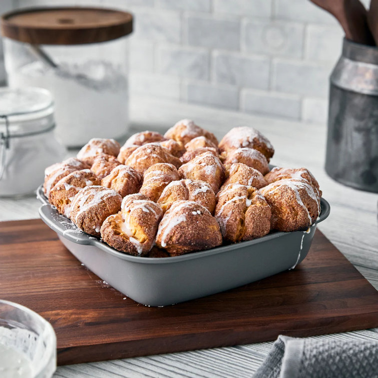 Gray Aluminum Nonstick Square Baker Dish with Handles