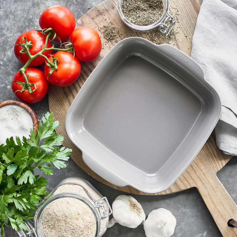 Gray Aluminum Nonstick Square Baker Dish with Handles
