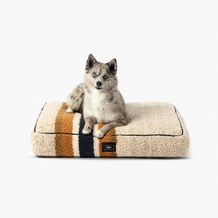 Small Oatmeal Shearling Berber Dog Pillow Bed