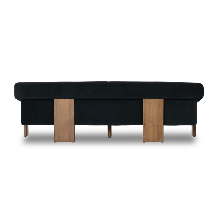 Cairo 90.5" Smoke Velvet Upholstered Sofa