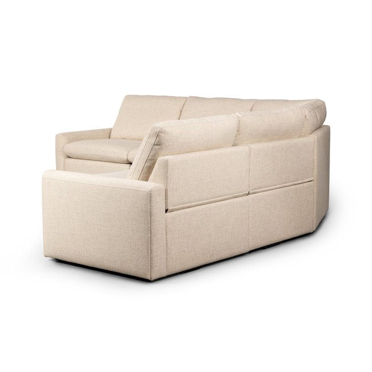 Antigo Natural Linen Five-Piece Sectional Sofa