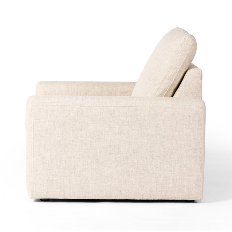 Antigo Natural Beige Leather Recliner Accent Chair