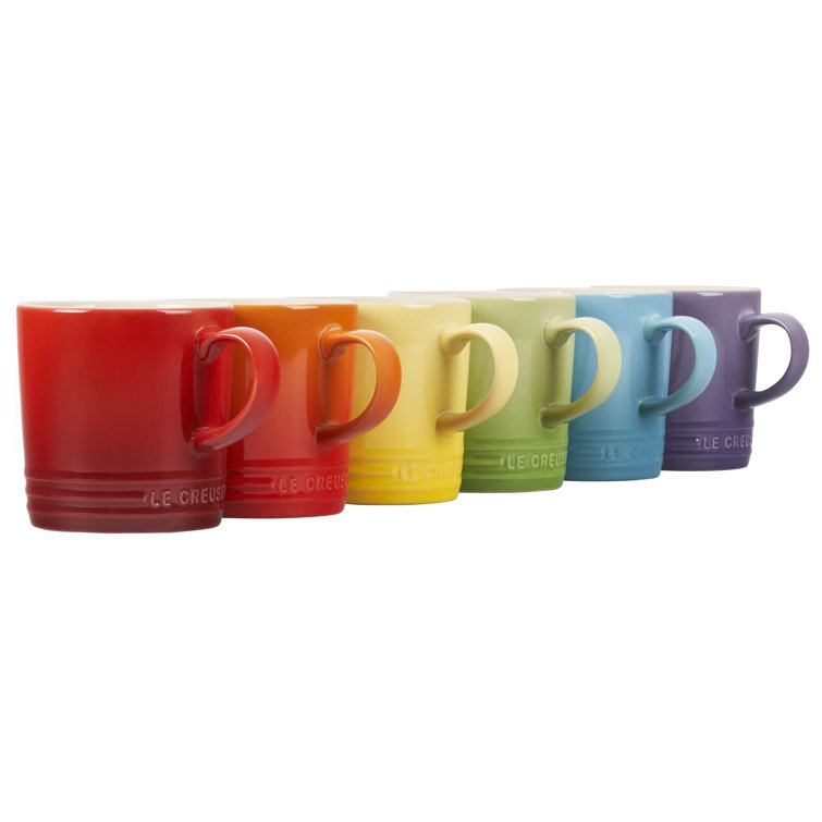 Rainbow Ceramic 12 oz. Microwave Safe Mug Set