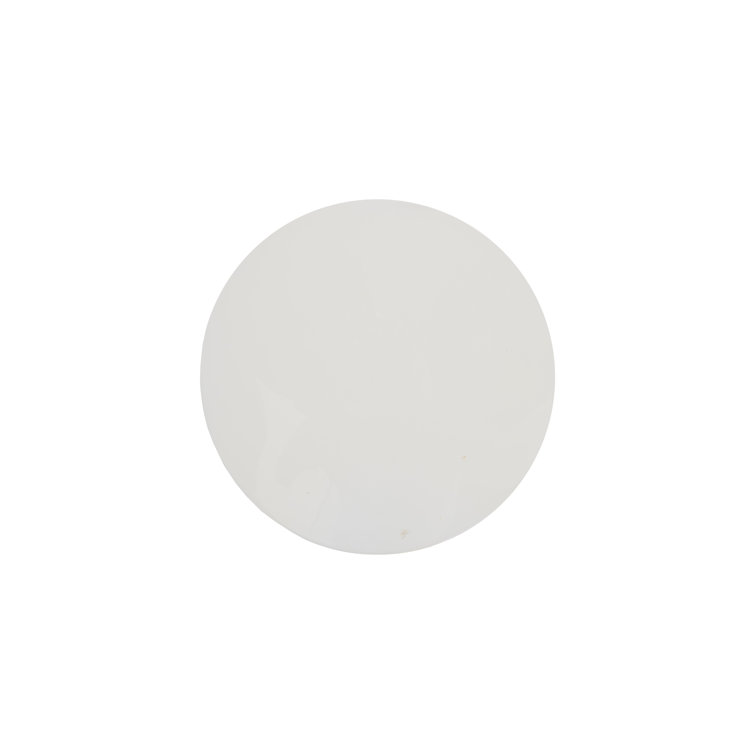 Contemporary White Composite Outdoor Accent Stool, 13"x17"