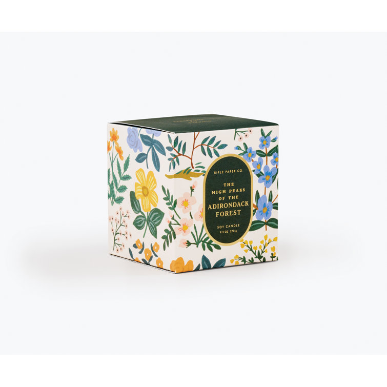 Adirondack Forest Green Soy Candle with Floral Scent