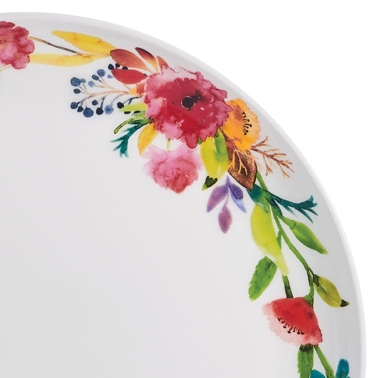 Karina Floral Porcelain 12-Piece Dinnerware Set, Service for 4