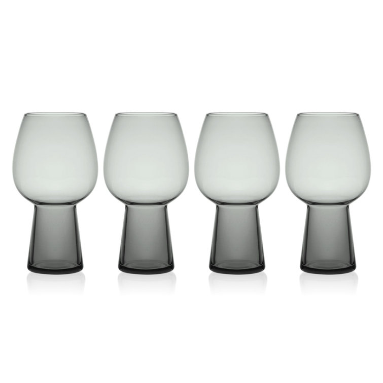 Phoebe Smoke Glass Cocktail Goblets, Set of 4
