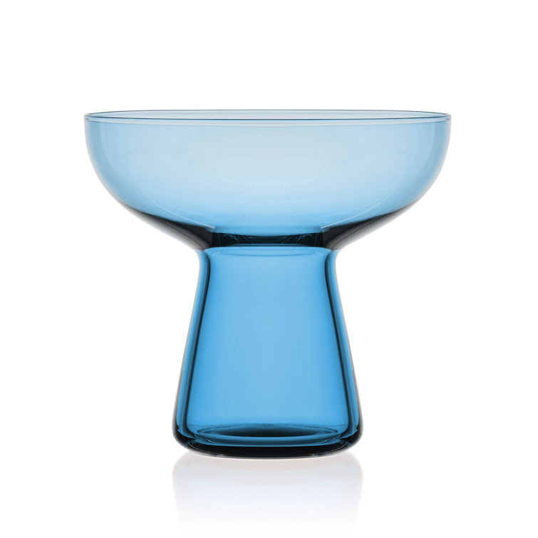 Phoebe Blue Glass Margarita Cocktail Set of 4