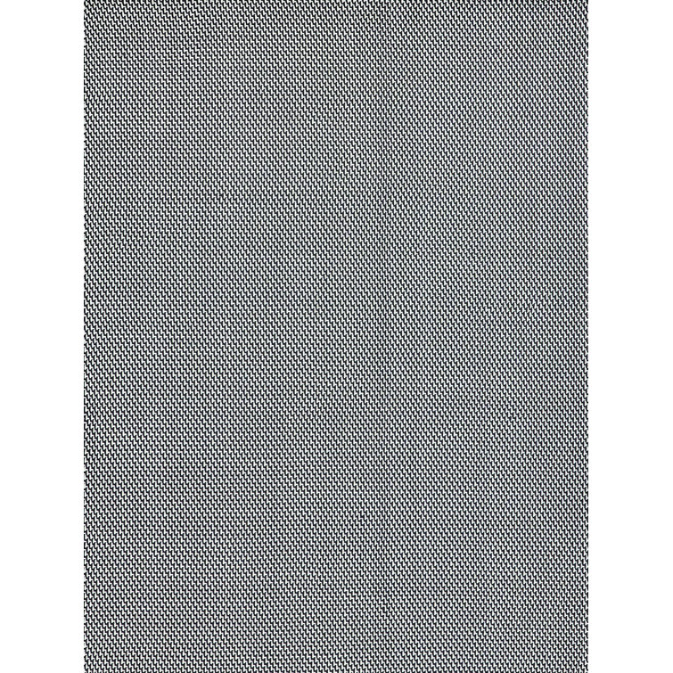 Handmade Rectangular White and Black Synthetic Indoor/Outdoor Rug