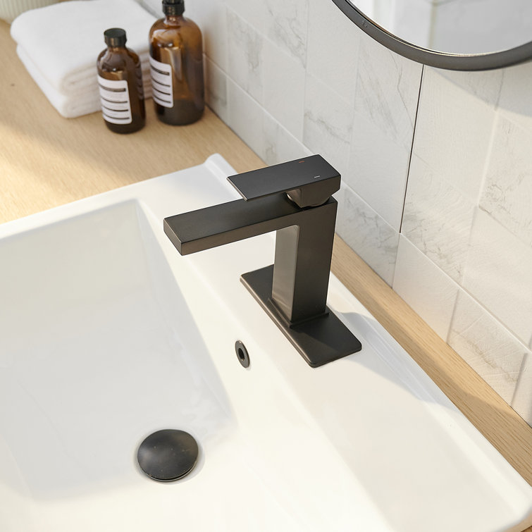 Matte Black Stainless Steel Single-Handle Bathroom Faucet
