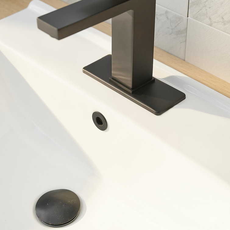 Matte Black Stainless Steel Single-Handle Bathroom Faucet