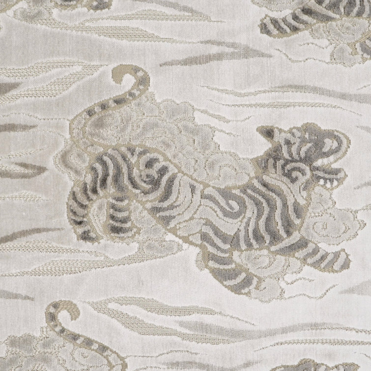 Cloud Gray Rayon and Polyester Square Nursery Pillow