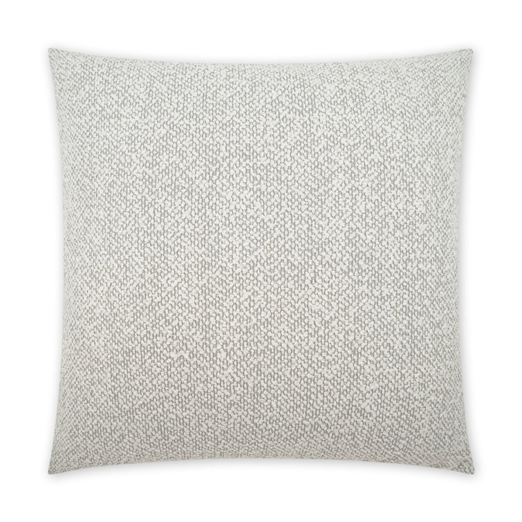 Cloud Gray Polyester Square Decorative Throw Pillow