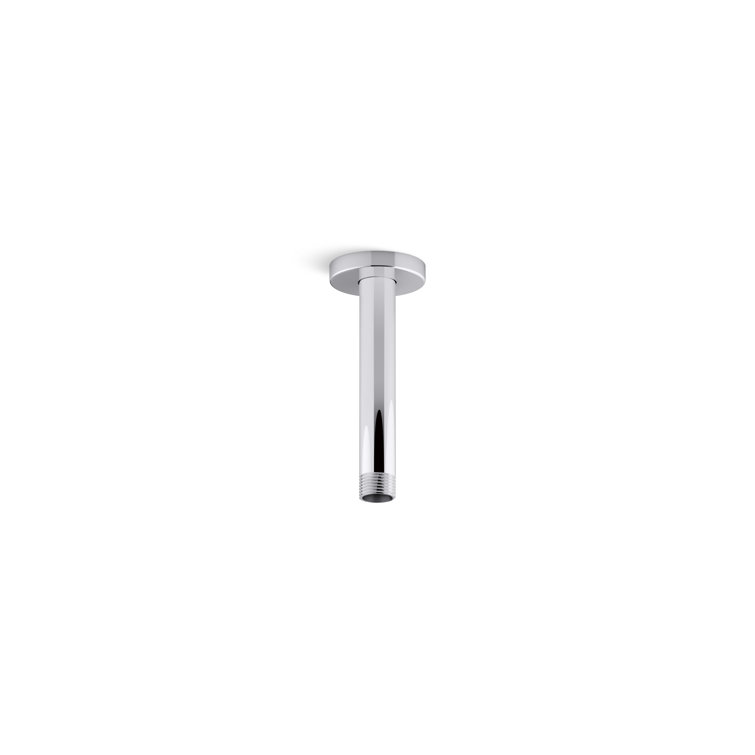 Vibrant Polished Nickel Ceiling-Mount Shower Arm with Flange