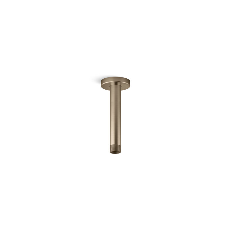 Vibrant Brushed Bronze Ceiling-Mount Shower Arm with Flange