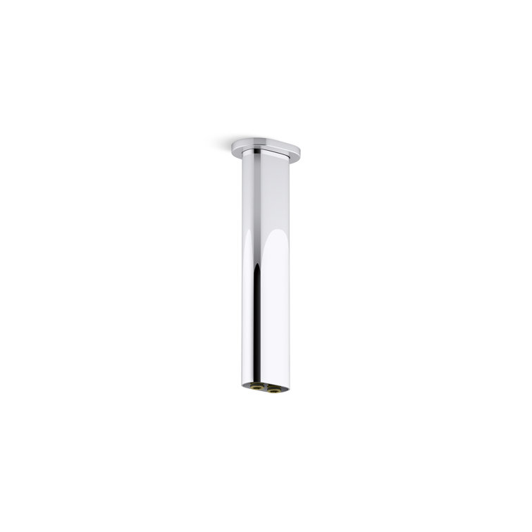 Vibrant Polished Nickel Ceiling-Mount Shower Arm with Flange