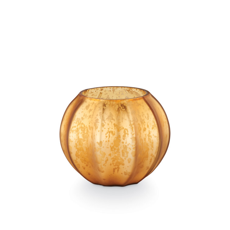 Amber Glass Pumpkin Soy Scented Candle