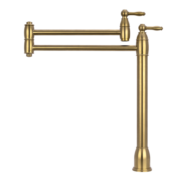 Brass Gold High Arc Gooseneck Kitchen Faucet
