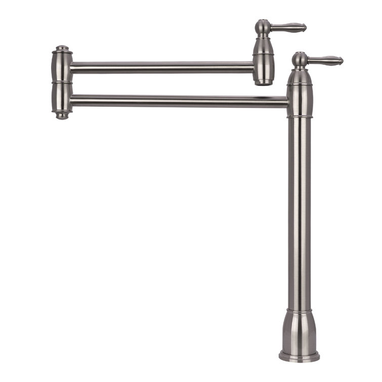 Brushed Nickel Gooseneck High Arc Kitchen Faucet