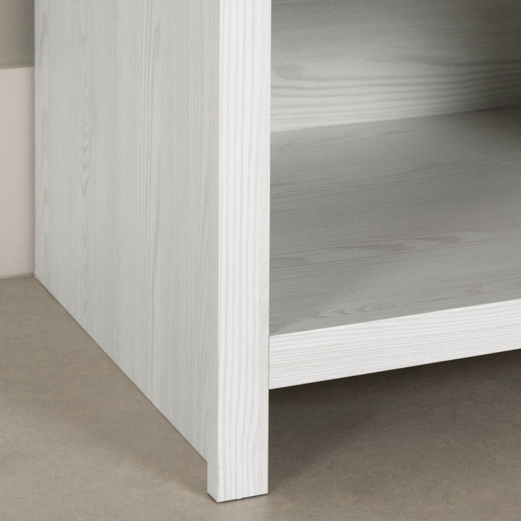 White Pine 1-Drawer Nightstand with Open Shelf
