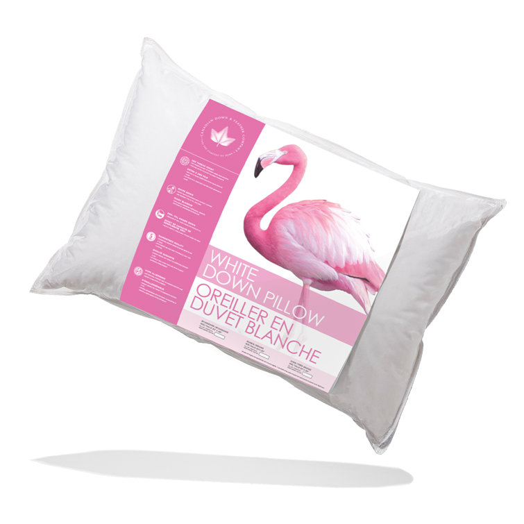 Standard White Down Medium Support Hypoallergenic Pillow