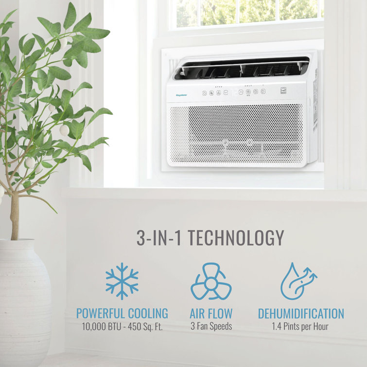 Keystone 10,000 BTU White Window Air Conditioner with Remote