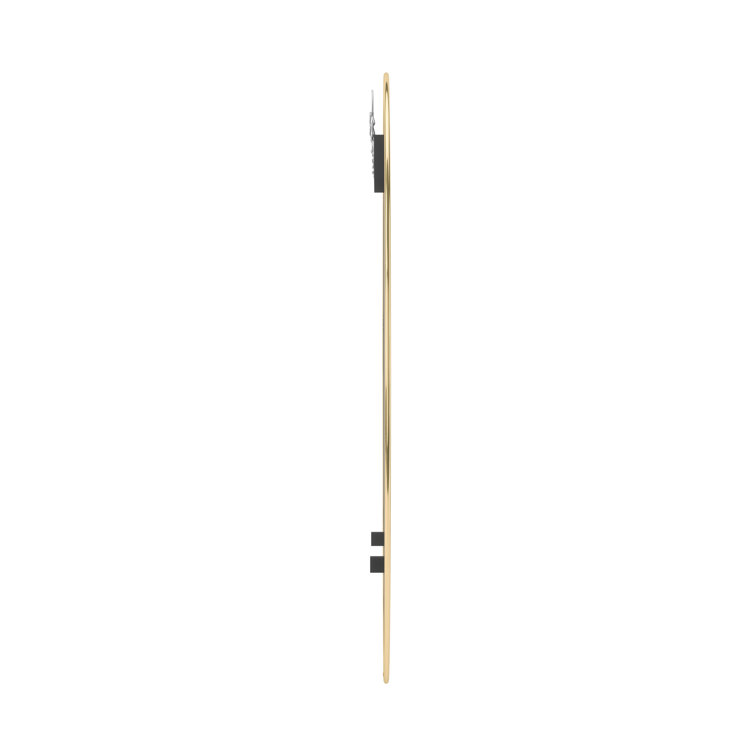 Elegant 36.5" Round Wall Mirror in Bronze and Gold Finish