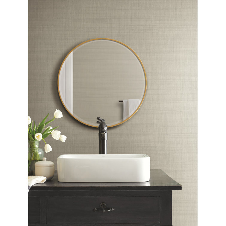 Magnolia Home Easy Install Tan Washed Linen Wallpaper