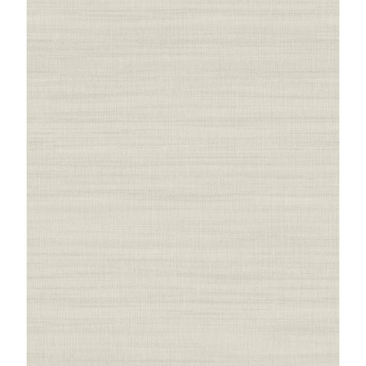 Beige Washed Linen Textured Wallpaper Roll