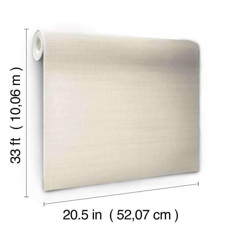 Magnolia Home Easy Install Tan Washed Linen Wallpaper