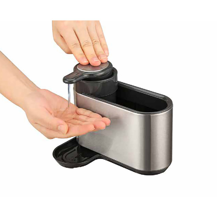 Stainless Steel Kitchen Sink Caddy with Soap Dispenser