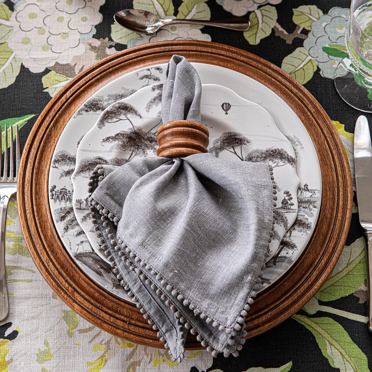 Juliska Bilbao Hand-Turned Mango Wood Napkin Ring