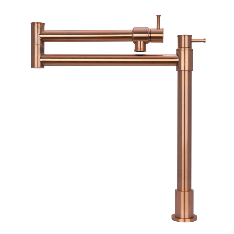Brushed Copper Double Handle Pot Filler Faucet