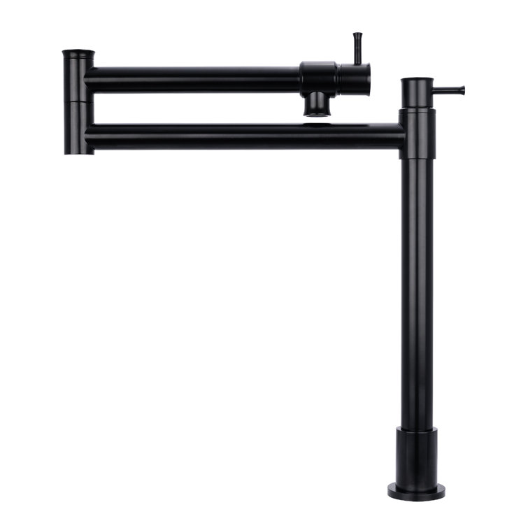 Matte Black Double Handle Pot Filler Faucet