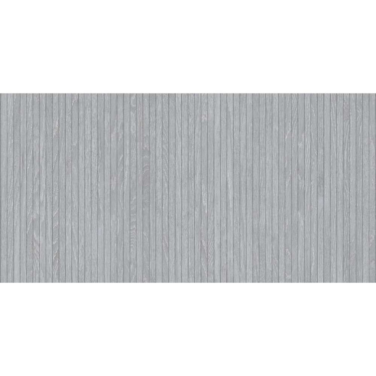 Gray Large Format Porcelain Wood Look Wall & Floor Tile