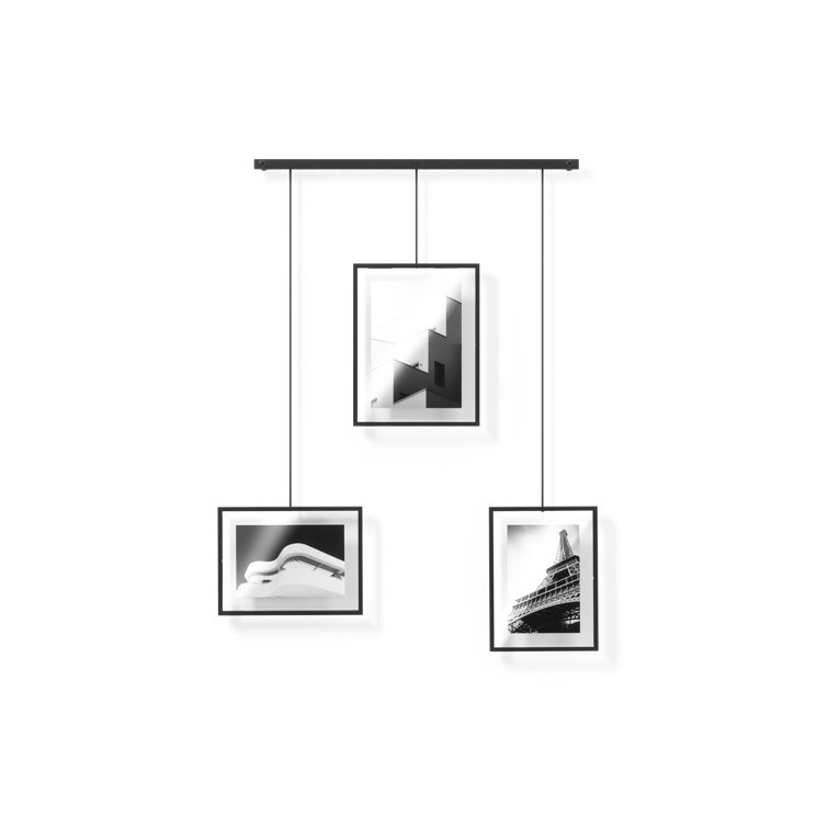 Classic Black Wall-Mounted Picture Frame Set of 3